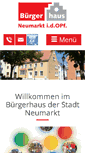 Mobile Screenshot of buergerhaus-neumarkt.de